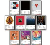 TATBUL Kanye - Poster con copertina dell'album West, set di 10 poster su tela, dimensioni 20 x 30 cm, senza cornice