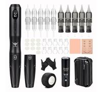 TATELF Macchina per il trucco permanente senza fili con 2 manici, 10 aghi per cartuccia Microblading accessori per labbra eyeliner Ombre Powder Brows Microshading Accessori