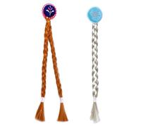 Tatibana - Parrucca da principessa: è una treccia argentata, molto luminosa e facile da indossare sui capelli, e non è facile cadere dai capelli.