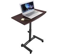Tatkraft Salute Scrivania per Computer Scrivania Ufficio Porta PC Tavolino per PC in Legno e Acciaio con 4 Ruote Piroettanti per Casa Ufficio