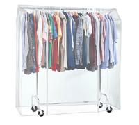 Tatkraft Schild Copertura per Appendiabiti, 155×60×160 cm, Copertura Appendiabiti, Trasparente, 2 Cerniere, Impermeabile, Antipolvere, protezione UV