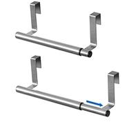 Tatkraft Spread - Portasciugamani in Acciaio Inossidabile da Appendere sopra la Porta per Cucine e Bagni con Striscia Antiscivolo AntiGraffio - Larghezza da 25 a 40 cm