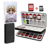 TATMOHIK Custodia per carte da gioco per Nintendo Switch o schede Micro SD, custodia per giochi con accessori Nintendo Switch, custodia da gioco con 48 carte regalo Nintendo eshop e 48 slot per schede