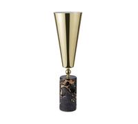 TATO Vox Lampada Da Tavolo Grande Nero/Marrone Marmo E Ottone