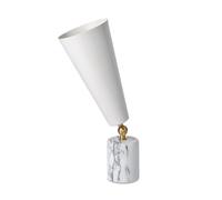 TATO Vox Lampada Da Tavolo Piccola Marmo Bianco E Ottone Opaco/Bianco
