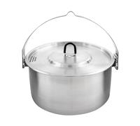 Tatonka Kettle II 2,5 l - Pentola per esterni in acciaio inox con scala volumetrica e coperchio con funzione filtro - 2,5 litri - Ø 20 x 10,5 cm