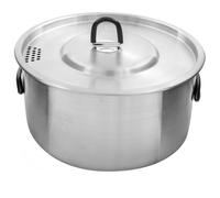 Tatonka Kettle II 4.0 L - Pentola per esterni in acciaio inox con scala volumetrica e coperchio con funzione filtro - 4 litri - Ø 23,5 x 11,5 cm