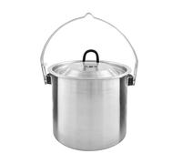Tatonka Pot Set BC 1,4 l - Pentola alta per esterni in acciaio inox con ciotola utilizzabile, staffa per appendere, scala volumetrica e coperchio - 1,4 litri - Ø 13 x 13,5 cm