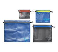 Tatonka Tasca con cerniera lampo - Borsa piatta per riporre documenti e documenti in diverse dimensioni e come set - trasparente, impermeabile e robusto, blu/nero, set (S, M, L, XL)