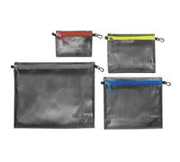 Tatonka Tasca con cerniera lampo - Custodia piatta per documenti e documenti in diverse dimensioni e come set - trasparente, impermeabile e robusto, nero, set (S, M, L, XL)