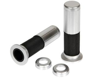 Tatoo Coppia Manopole in gomma e alluminio con tappi per contrappesi e non