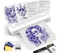 TATOPRT Milestone Stampanti portatili wireless per viaggi, stampante termica Bluetooth per tatuaggi, stencil professionale 2 in 1, stampante per tatuaggi e documenti, funziona con iPhone e Android