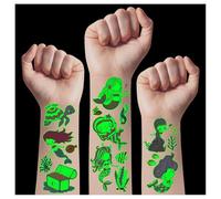 TatoYard Sirena Tatuaggi Bambina, 12 Fogli Luminoso al Buio Tatuaggi Temporanei per Bambini, Stickers Bambini per Gadget Compleanno Bambina Regalini Fine Festa Giochi Regalo Bambina