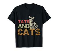 Tats And Cats - Maglietta divertente con gatto e tatuaggi, idea regalo Maglietta