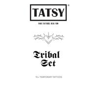 Tatsy Tribal Set - Tatuaggi Tribali Temporanei Cyber Sigil, Design Cyberpunk Futuristico, Adesivi Impermeabili Realistici, Per Bambini e Adulti, Body Art Finto, Sicuri e Certificati