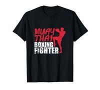 Tattiche e Tecniche di Boxing Fighter Muay Thai Maglietta con Stampa Grafica Economica