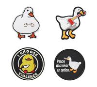 Tattico Anatra Badge 4 Pezzi Toppe Divertenti Toppe Termoadesive Ragazze Toppa Tattica Militare Applicazioni Ricamate Toppe Militari Toppe Adesive Per Tessuti per Zaini Giacche Jeans Borse