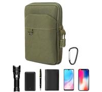 tattico: fettuccia resistente 1000D, resistente all'acqua, passante per cintura | Custodia per telefono compatibile per ciclismo