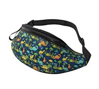 Tattico Marsupi Hand Drawn Dinosaur Plant, Marsupi Multifunzione Fanny Pack Bag Multiuso Tattica Militare Borsello Per Fitness Concerti Escursioni