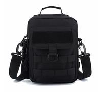 Tattico Molle, Borsa da Esterno Impermeabile, per Campeggio, Viaggi Escursionismo Trekking Caccia Borse Tracolla Messaggero Pesca Zaino(Black)