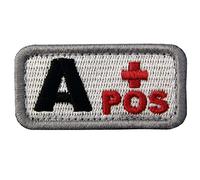 Tattico Tipo A positivo Gruppo sanguigno con Fissaggio Chiusura a uncino e asola Ricamata Toppa, Rosso nero