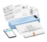TATTMUSE Stampante portatile A4 da viaggio, stampante termica A4, stampante per ricevute, apprendimento, monocromatica, solo carta termica
