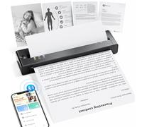 TATTMUSE Stampante portatile A4 da viaggio, stampante termica A4 Supporta il formato A4/A5/B5, piccola stampante portatile senza fili compatibile con telefono, laptop, stampante portatile per ufficio
