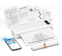 TATTMUSE Stampante Portatile A4, Stampante Termica Compatibile con iPhone/PC, Smartphone via Wireless Bluetooth, Mac/Windows via USB, Stampa in Nero e Bianco Senza Inchiostro