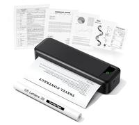 TATTMUSE Stampante Portatile A4, Stampante Termica Compatibile con iPhone/PC/USB, iOS/Android via Wireless Bluetooth, Stampa Contratti/Ricevute/Documenti, Senza Inchiostro Stampa in Nero e Bianco