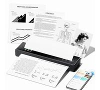 TATTMUSE Stampante Portatile, A4 Stampante Termica Compatibile con iPhone/PC/USB, via Bluetooth, Stampa Contratti/Documenti, Senza Inchiostro Stampa in Nero e Bianco