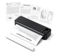 TATTMUSE Stampante Portatile A4, Stampante Termica Compatibile con iPhone/PC/USB, Wireless Bluetooth, Stampa Contratti/Ricevute/Documenti, Stampa in Nero e Bianco