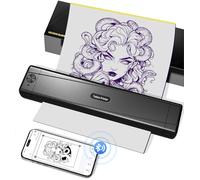 TATTMUSE Stampante Stencil Tattoo Bluetooth, Stampante Tattoo con 10 Pezzi di Carta Accessori per Macchine da Stampa, Tatuaggi per Artisti e Principianti, Compatibile con Smartphone & PC
