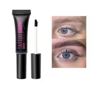 Tattoo Brow Gel Peel Off Eyebrow Gel Tint Long Lasting Tattoo Brow Tint Gel Impermeabile Transferproof Brow Tattoo Tint Dura fino a 3 giorni con Brow Stencil & Brush (DARK GRAY)