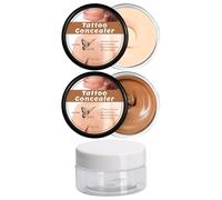 Tattoo Concealer Waterproof, 2X Makeup Waterproof Skin Tattoo Concealers, High Coverage Color Corrector, Daily Cosmetics for Women, Men, Adults, Friends, 4.3x2.6cm