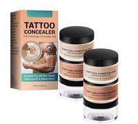 Tattoo Cover Up Makeup, crema correttore impermeabile con pieno potere coprente per cicatrici, lividi e tatuaggi, trucco per corpo a lunga durata con finitura naturale, copertura della pelle per (2