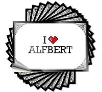 Tattoo Decore for Room | Buon bicchiere I Love Alfbert per zampa (6 x 9 cm)
