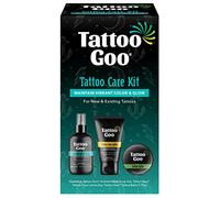 Tattoo Goo Il kit post-cura include sapone antimicrobico, balsamo e lozione, cura del tatuaggio per migliorare il colore e guarigione rapida, vegano, cruelty-free, senza petrolio (set da 3 pezzi)