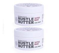 TATTOO HUSTLE BUTTER DELUXE ORIGINAL - 2x150ml crema vegana per la cura del tatuaggio con ingredienti naturali come mango, papaya e burro di karité, favorisce la guarigione, riduce rossori e gonfiori