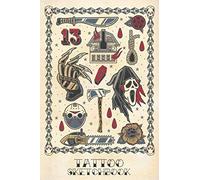 Tattoo Sketch book -Tattoo design and sketch book - Create your own tattoo artwork in this old school American traditional tattoo illustrated cover - ... for those tattoo artists and apprentices.