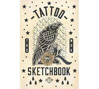 Tattoo Sketch book -Tattoo design and sketch book - Create your own tattoo artwork in this old school American traditional Crow and Rose tattoo ... ... gift for tattoo artists and apprentices