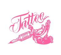 Tattoo Studio Sign Adesivo da parete Arte del vinile Design moderno degli interni Decorazione per porte e finestre Negozio di tatuaggi Decalcomanie Carta da parati Murales Piccolo - 42x56 cm
