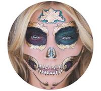 Tattoocrew 2 x Dia de los Muertos Face Halloween Temporary Tattoo, Day of the Death Sugar Skull