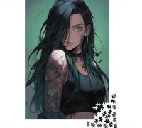 Tattooed Girl Puzzle 1000 Pezzi, Anime Beauty Tecnica Di Rilassamento, Arredamento Per La Casa, Opera D'Arte Completa 1000pcs (75x50cm)