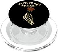 Tattoos Are Trashy Mano Scheletro Rosa Umorismo Sarcastico PopSockets PopGrip per MagSafe