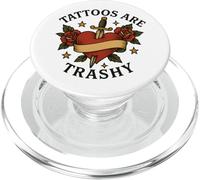 Tattoos Are Trashy Vintage Flash Art Divertente Retro Ink Lover PopSockets PopGrip per MagSafe
