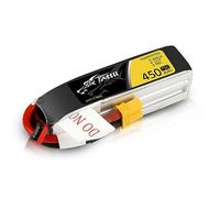 TATTU Batteria LiPo 450mAh 11.1V 75C 3S con Connettore XT30 - Versione Lunga per Micro FPV Drone e Modelli RC