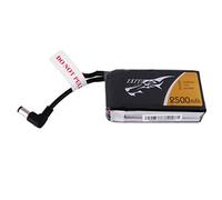 Tattu, Batteria Sostitutiva agli ioni di Litio per Occhiali protettivi Fatshark, 2500 mAh, 2S 7,4 V, con Attacco a Corrente Continua da 3,5 mm