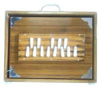 TATTVA, Calcutta, Shruti box, professionale, by M.K. Sardar, suono lungo, C-C 13 stop, 440 Hz, in legno di teak, per yoga, mantra
