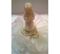tatua STATUINA Topper centrotorta Comunione Donna Femmina, Bambina - Simbolo Comunione Bimba in Preghiera - Ideale Come Decorazione Torte e Dolci