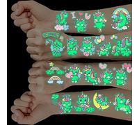 Tatuaggi a forma di unicorno, da ragazza, 10 fogli, per bambini, con glitter, per bambini, delicati sulla pelle, per bambini, unicorno, decorazione di compleanno, piccoli regali per bambini e ragazze